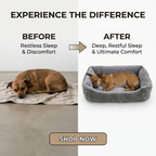 CURAPETS Calming Plush Square Pet Bed