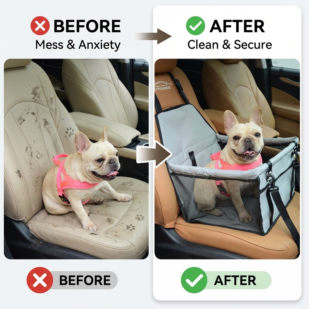 CURAPETS Oxford Booster Dog Car Seat