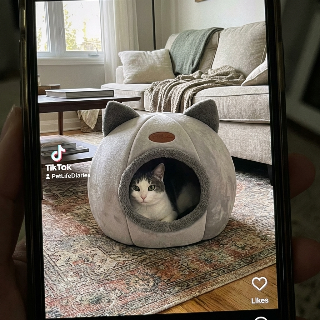 CURAPETS Deep Sleep Cave Pet Bed