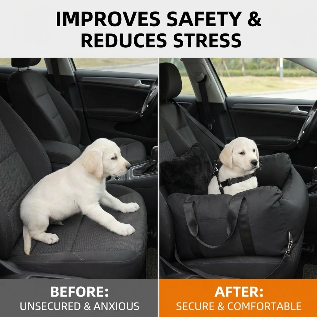 CURAPETS Luxe Travel Dog Car Seat Bed