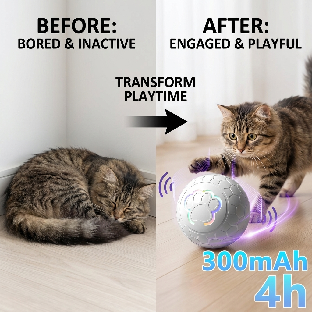 CURAPETS LumaBounce Interactive LED Toy Ball
