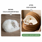 CURAPETS Arctic Velvet Cozy Cat Nest Bed