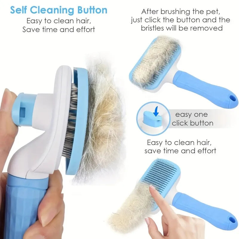 CURAPETS One-Button Deshedding Brush
