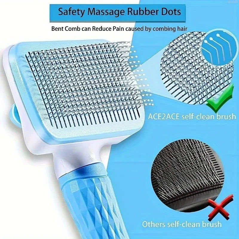 CURAPETS One-Button Deshedding Brush