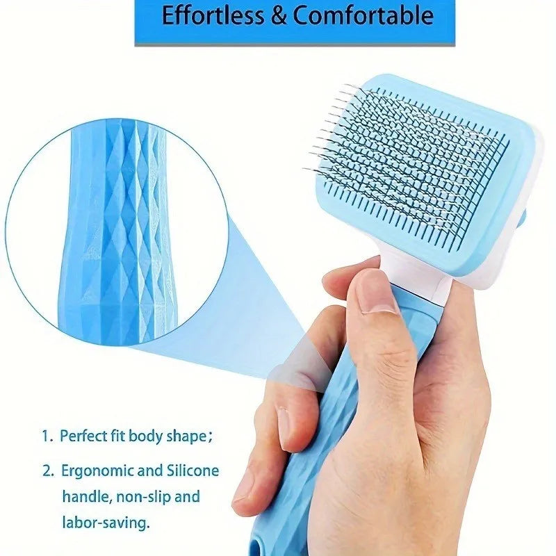 CURAPETS One-Button Deshedding Brush