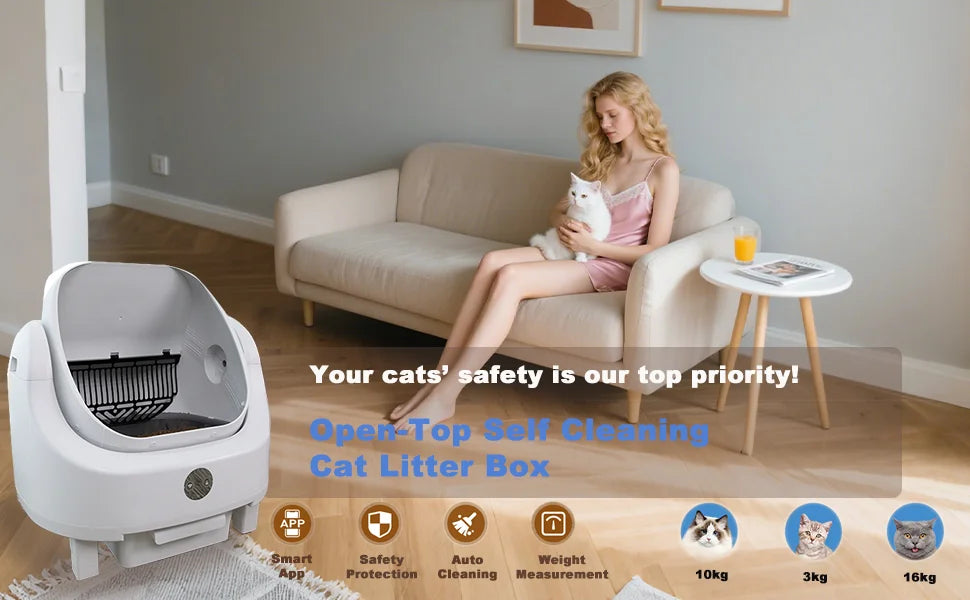 CURAPETS HeyboLux Smart Self-Cleaning Litter Box