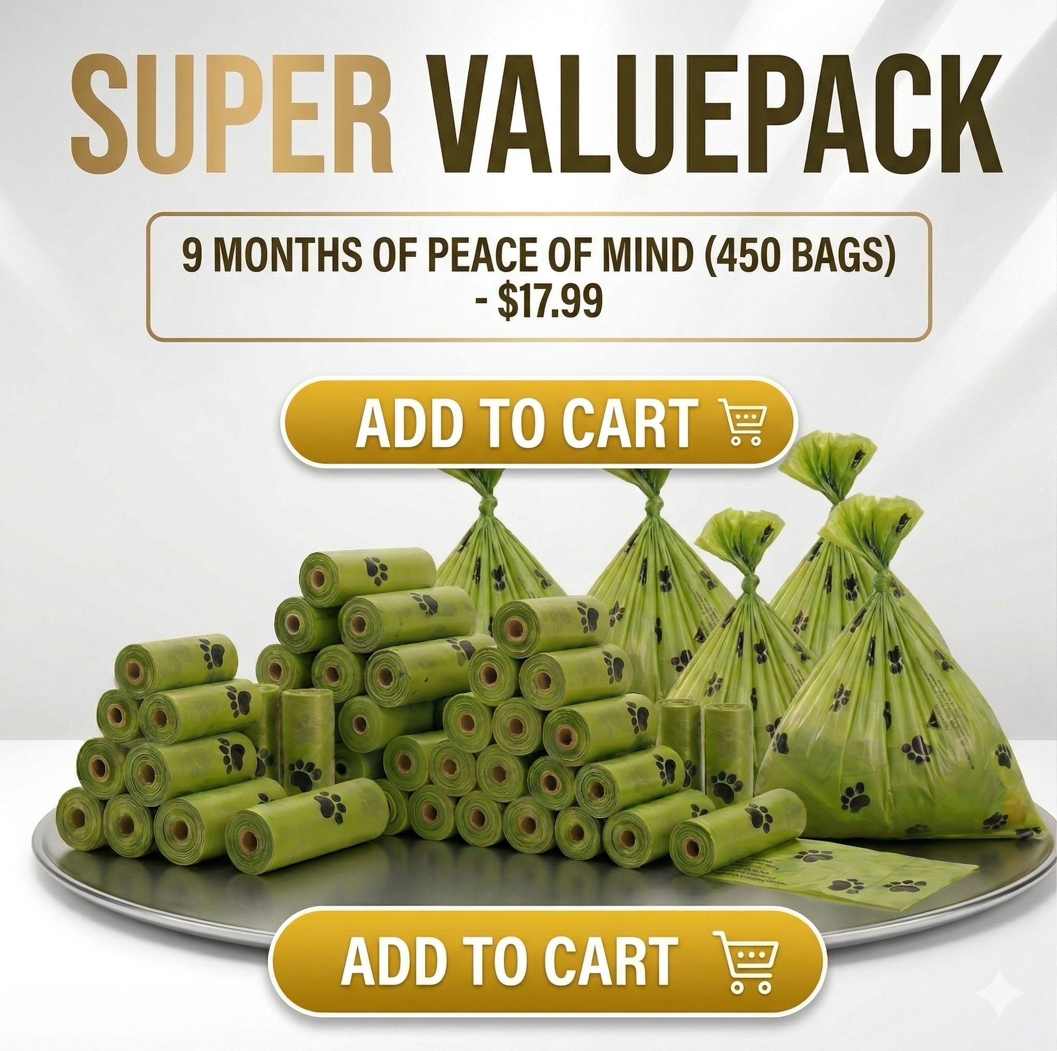 CURAPETS EcoClean Biodegradable Poop Bags