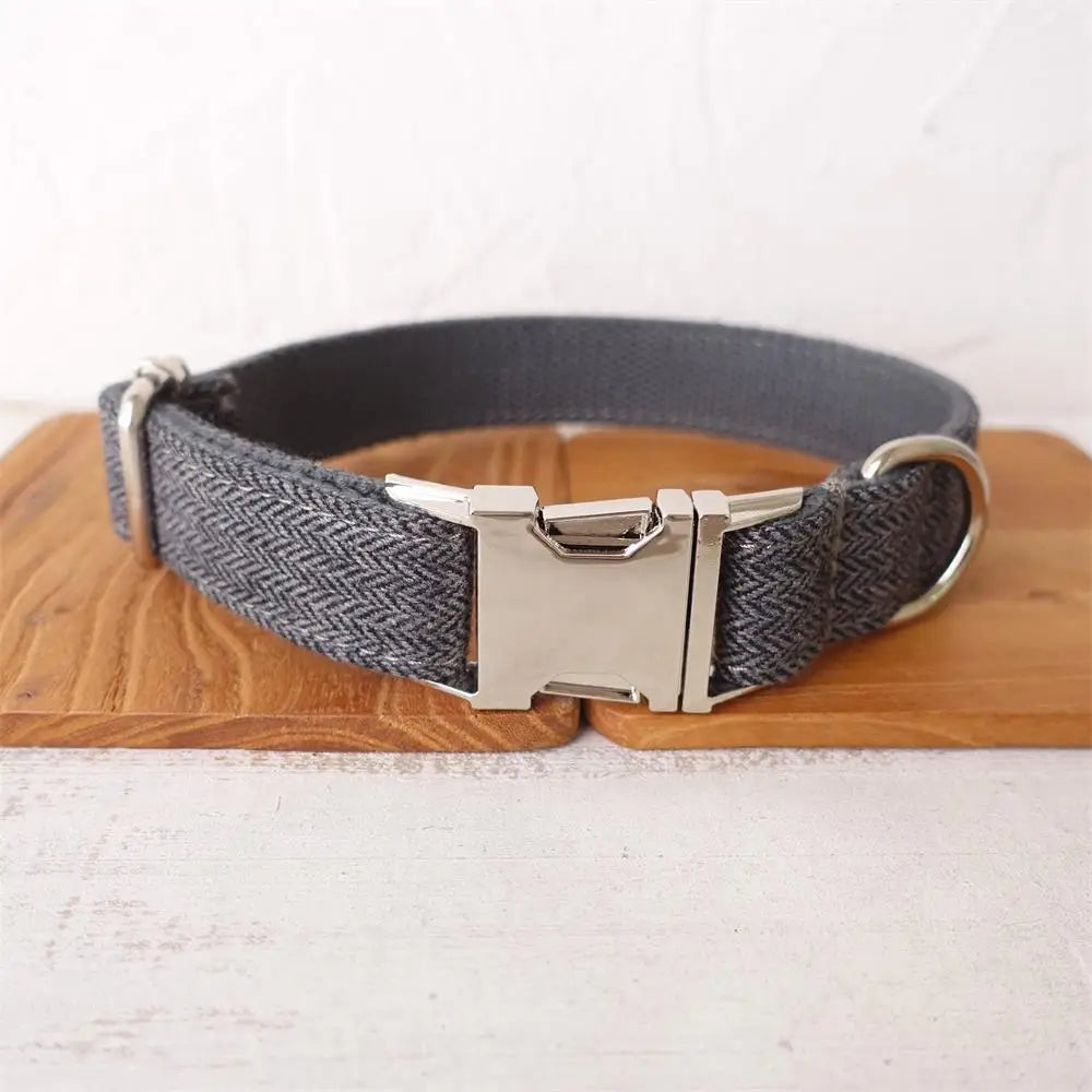 CURAPETS Signature Plaid Personalized Collar Set