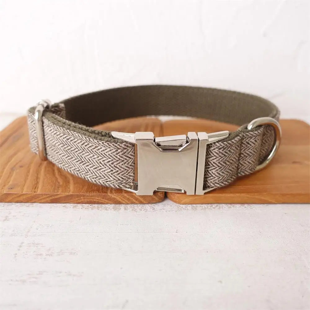 CURAPETS Signature Plaid Personalized Collar Set