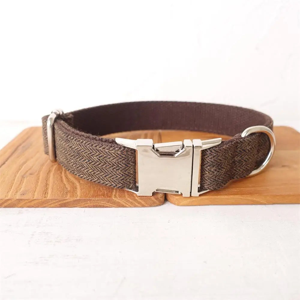 CURAPETS Signature Plaid Personalized Collar Set