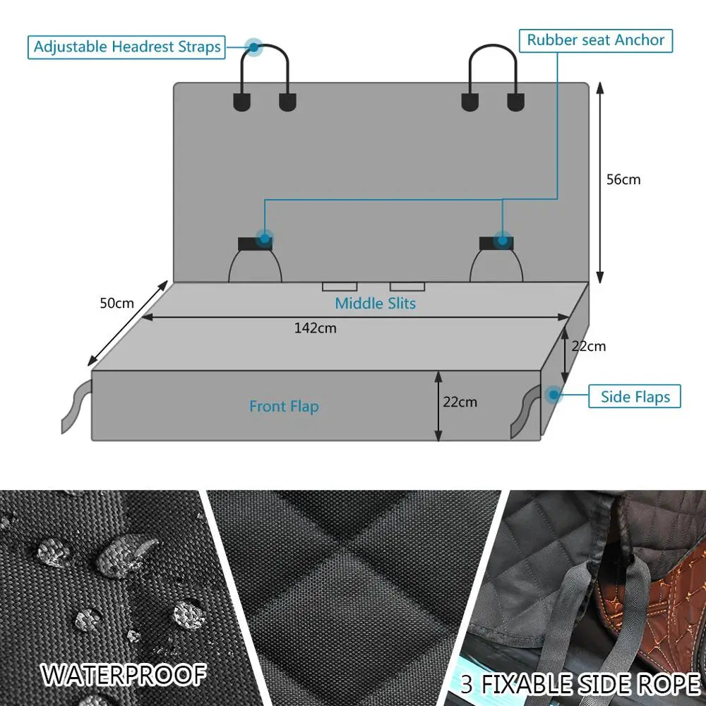 CURAPETS Premium Waterproof Car Seat Cover
