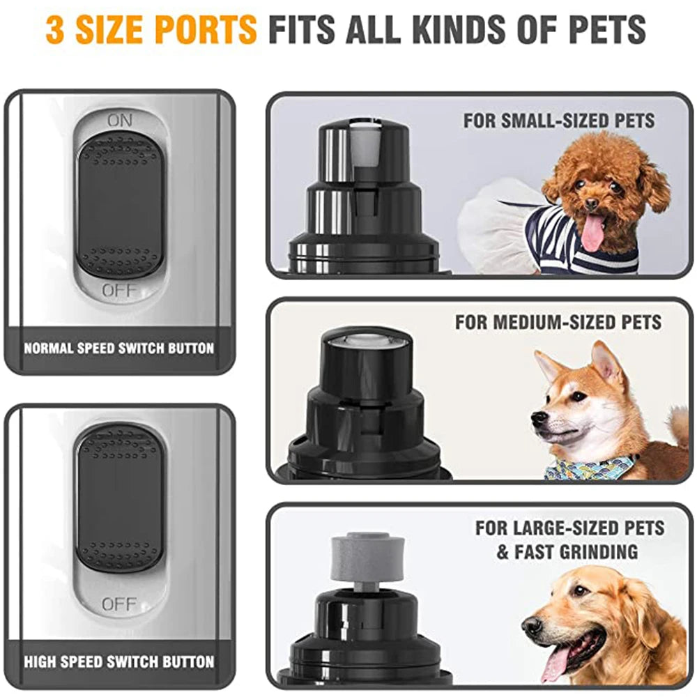 CURAPETS Gentle Electric Pet Nail Grinder