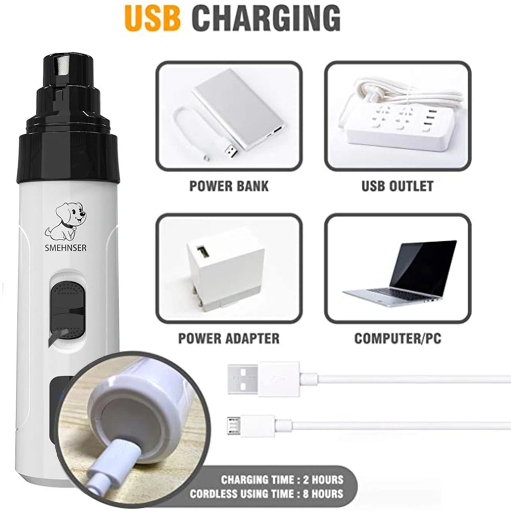 CURAPETS Gentle Electric Pet Nail Grinder