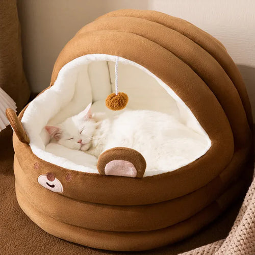 Warm Cat Nest - Cozy Arctic Velvet for Your Feline Friend