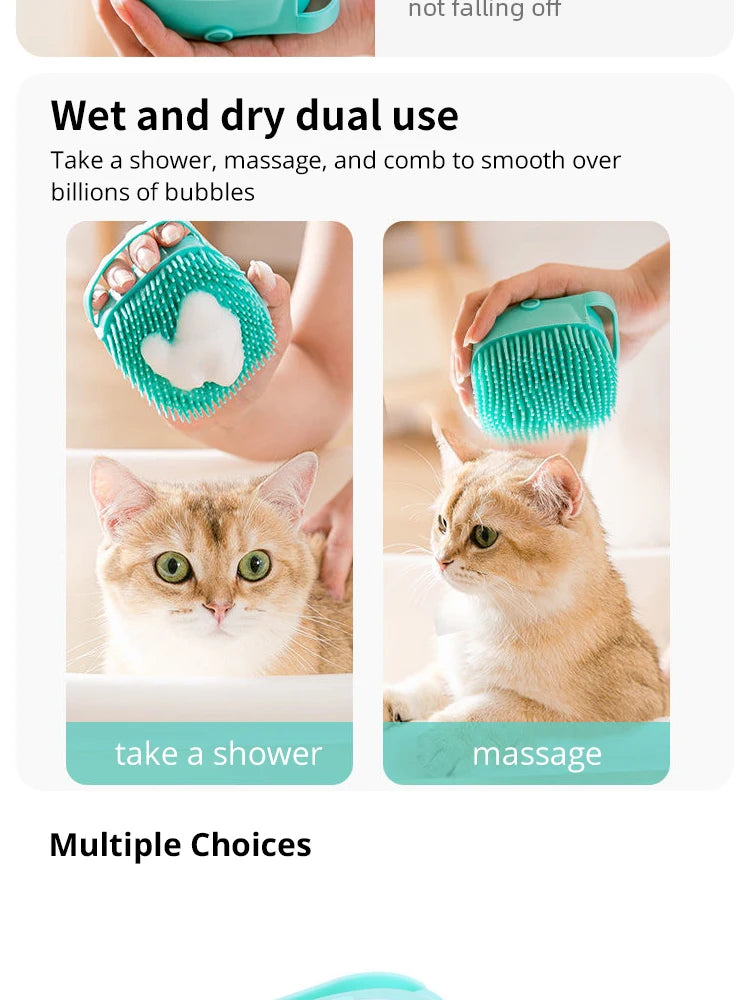 CURAPETS Silicone Pet Bathing Brush