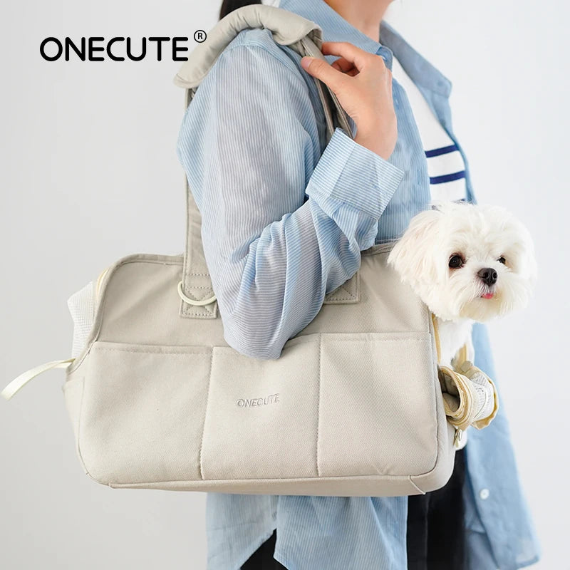 CURAPETS Cozy Cotton Shoulder Pet Carrier