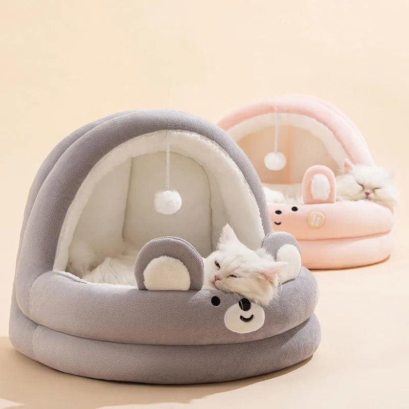 CURAPETS Cozy Haven Semi-Enclosed Pet Bed