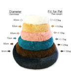 CURAPETS Plush Donut Calming Pet Bed