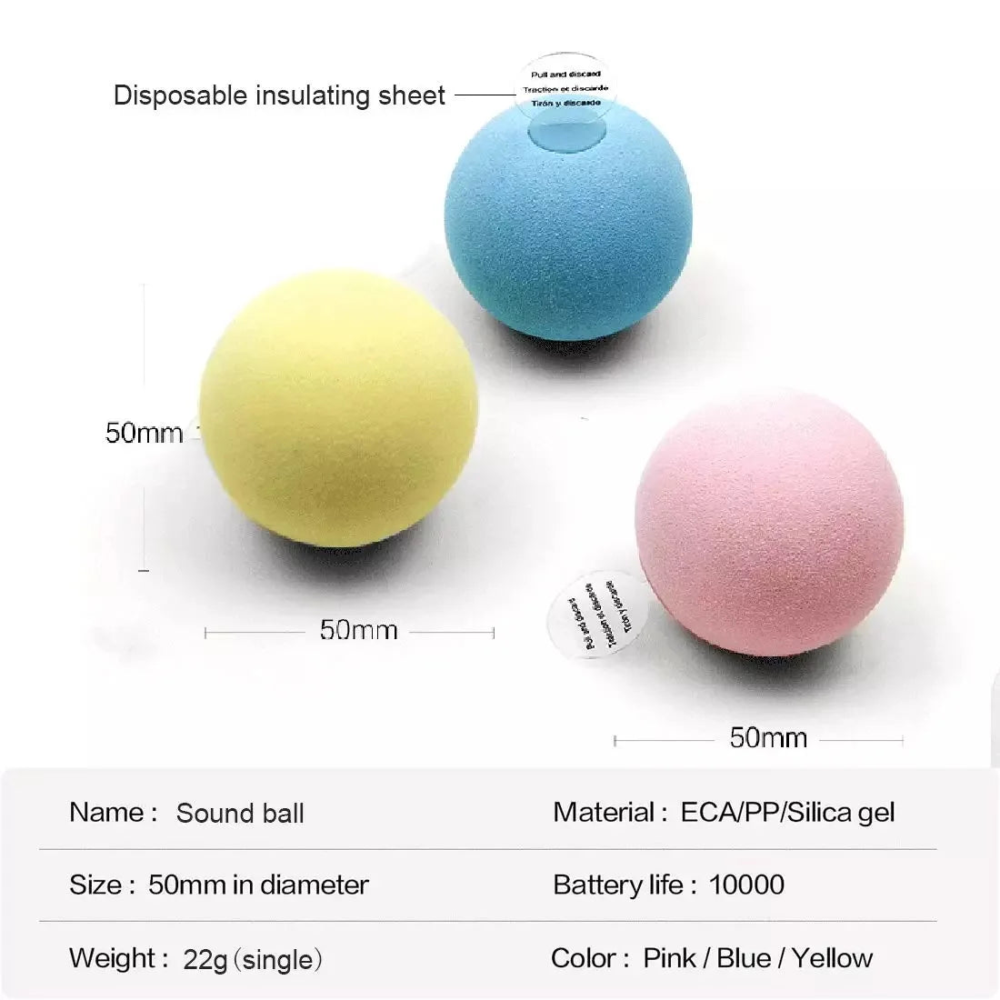 CURAPETS Smart Sounding Catnip Ball Toy