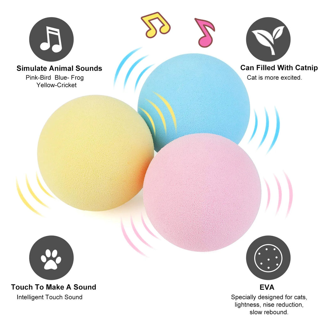CURAPETS Smart Sounding Catnip Ball Toy