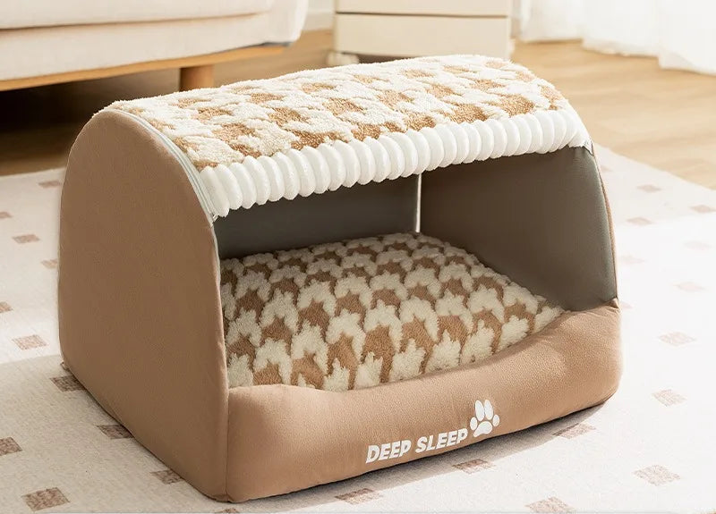 CURAPETS Quilted Dog Den Pet Bed