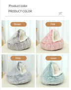 CURAPETS Winter Plush Calming Cat Bed