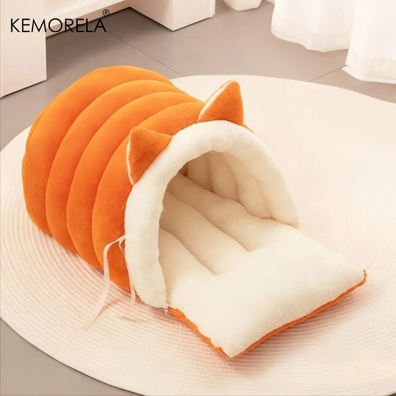 CURAPETS Cozy Cat Ear Enclosed Bed