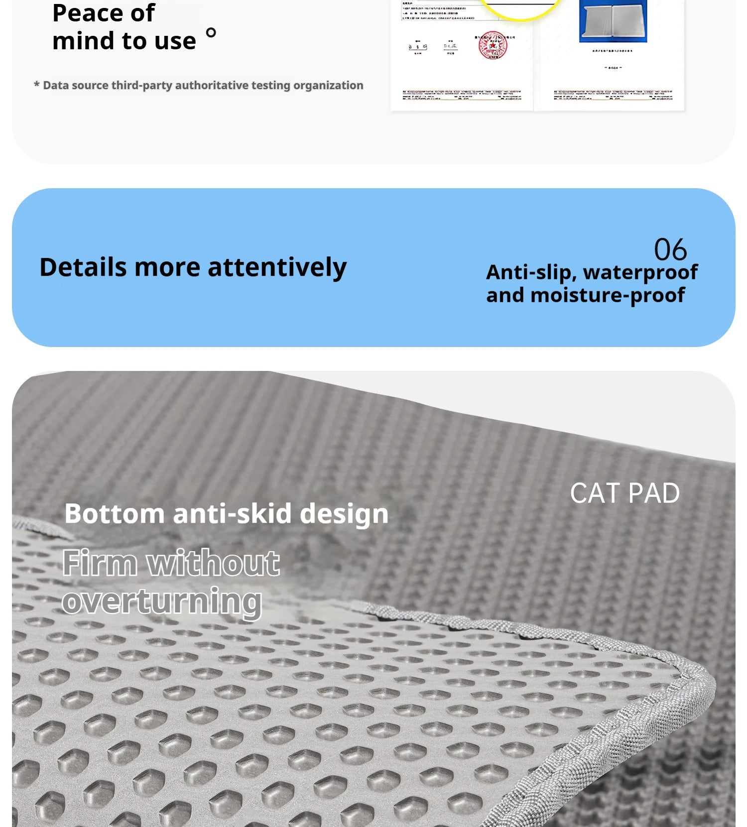 CURAPETS Premium Double Layer Cat Litter Mat