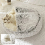 CURAPETS Plush Cave Nest Pet Bed