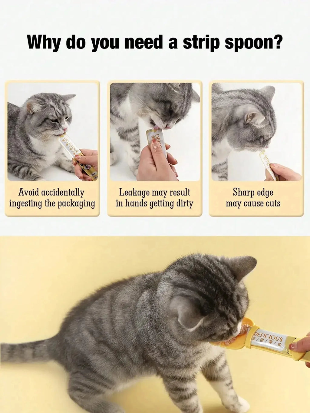 CURAPETS Lickable Wet Food Feeder Spoon