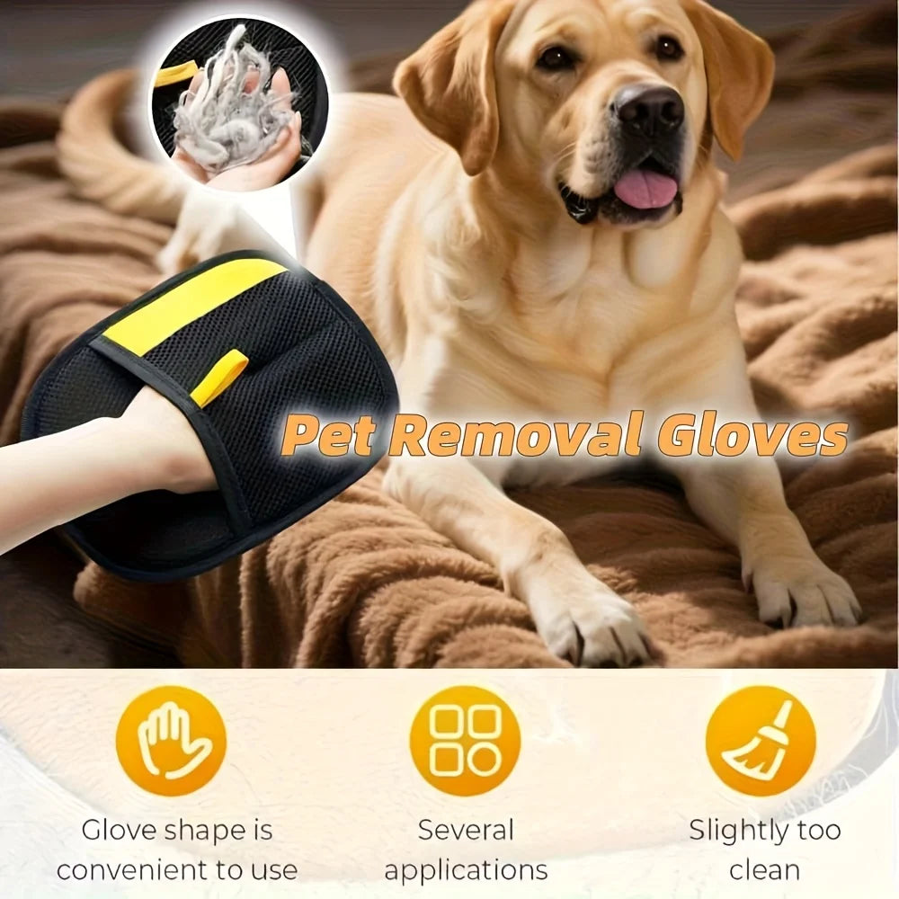 CURAPETS Shedding Control Grooming Gloves