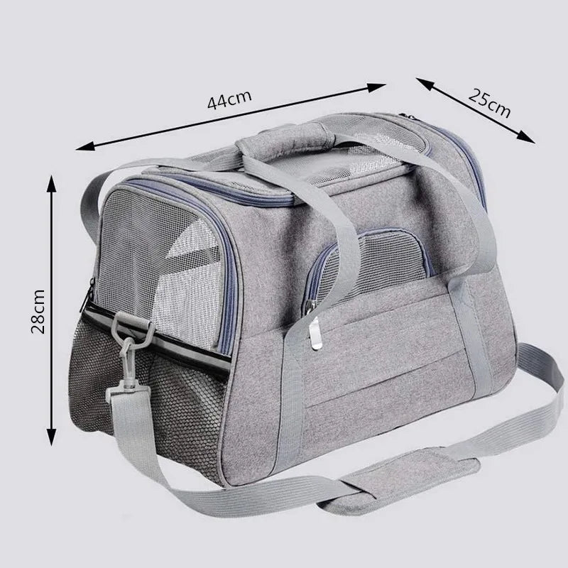 CURAPETS Foldable Mesh Pet Travel Carrier