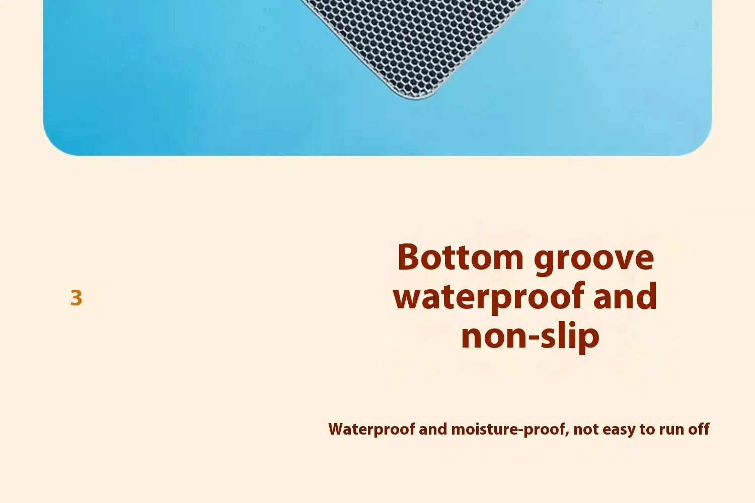 CURAPETS Extra Large Waterproof Litter Mat