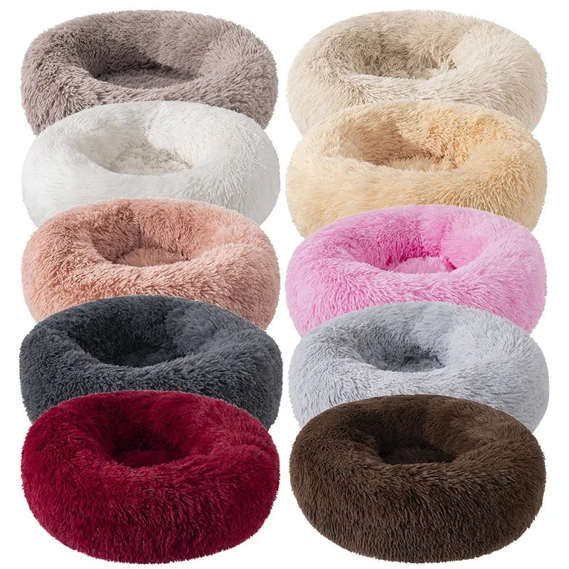 CURAPETS Plush Donut Calming Pet Bed