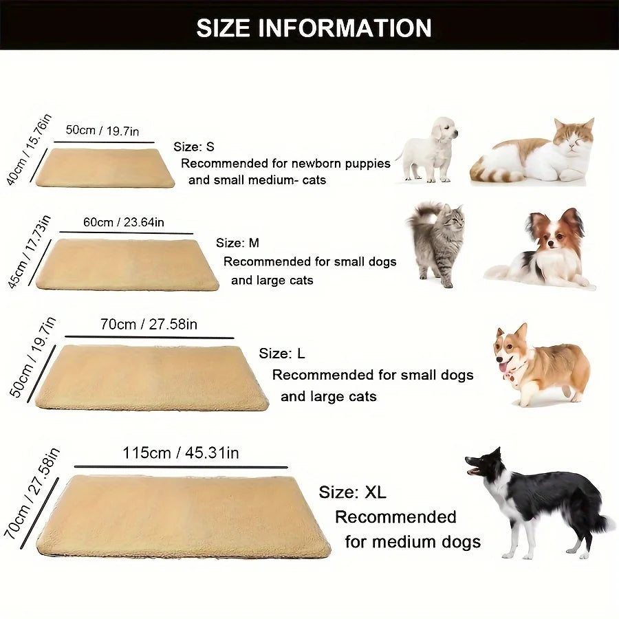 CURAPETS Self-Warming Pet Pad Blanket