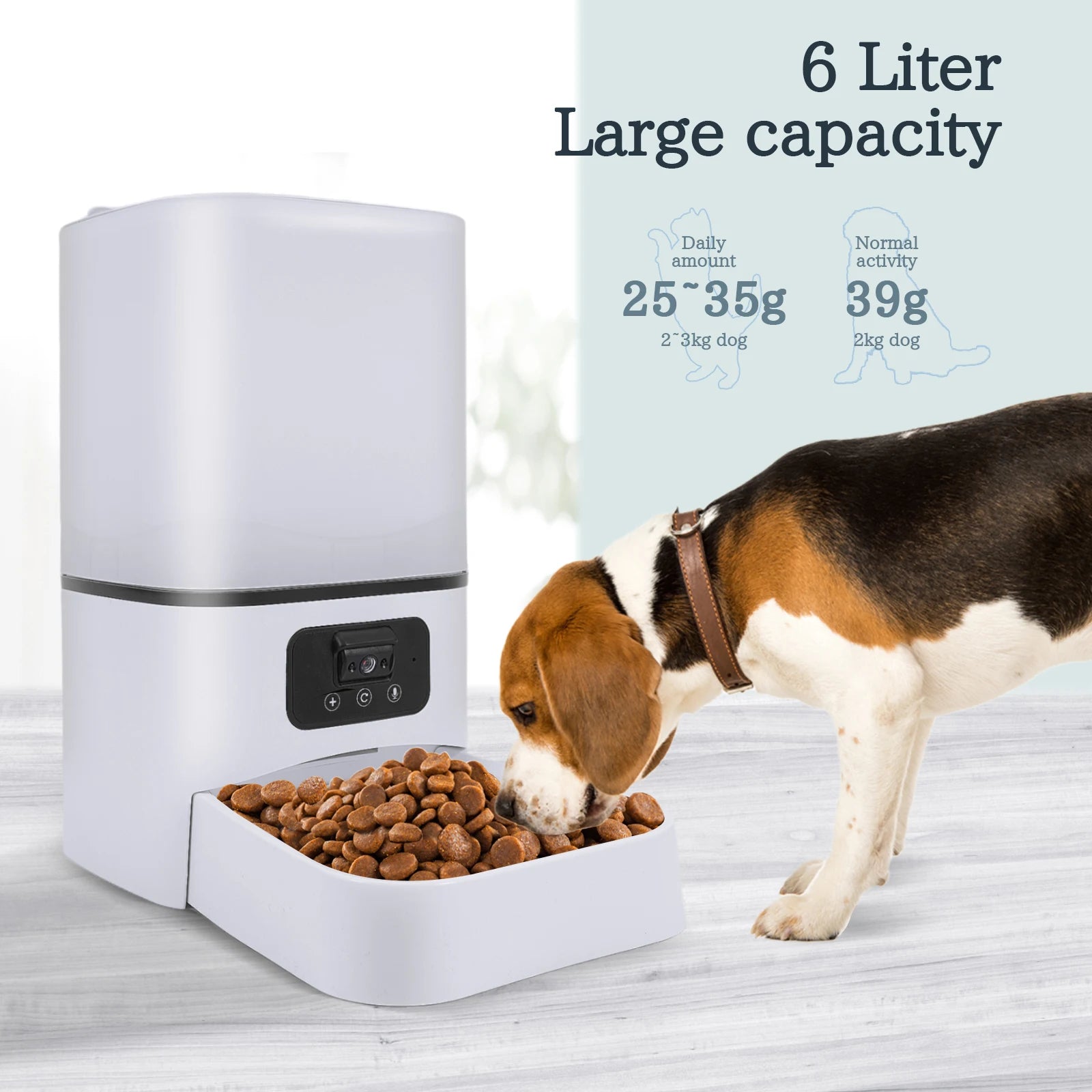 CURAPETS Smart 6L WiFi Camera Pet Feeder