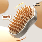 CURAPETS 3‑in‑1 Steam Grooming Brush