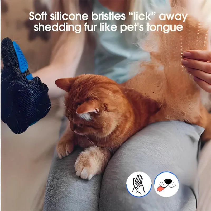 CURAPETS Silicone Deshedding Grooming Glove