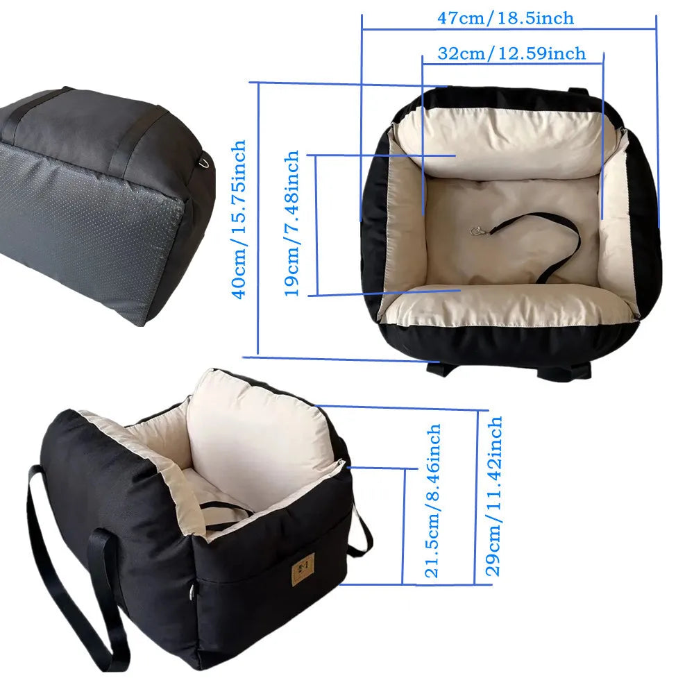 CURAPETS SafeRide Plush Pet Car Seat