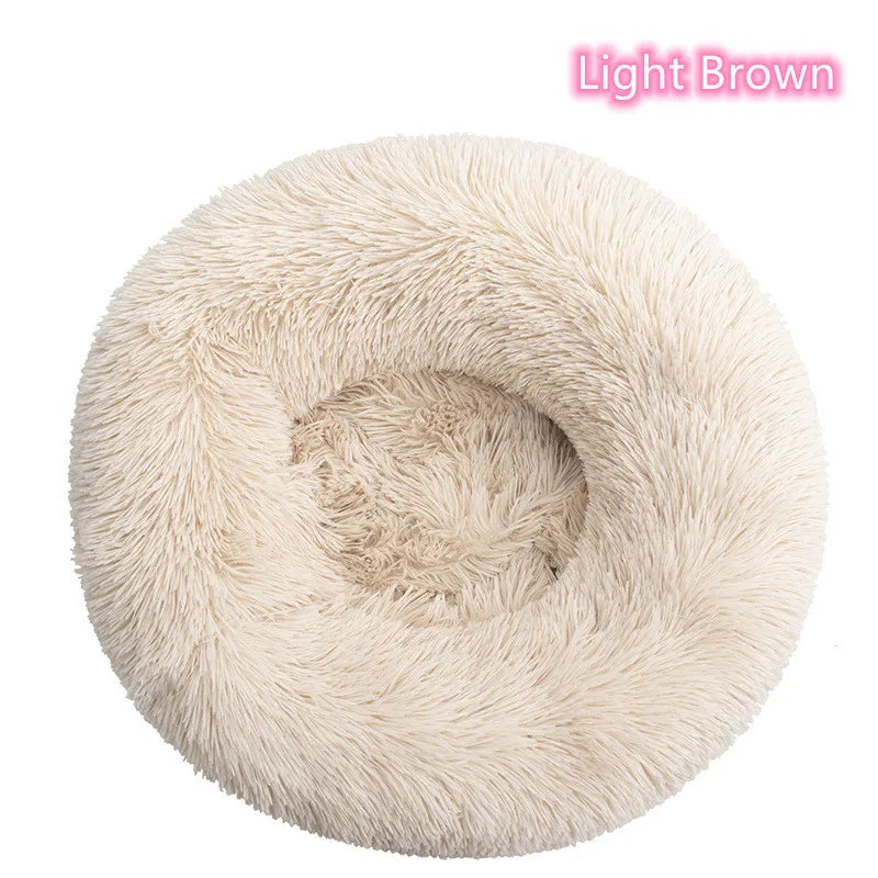 CURAPETS Plush Donut Calming Pet Bed