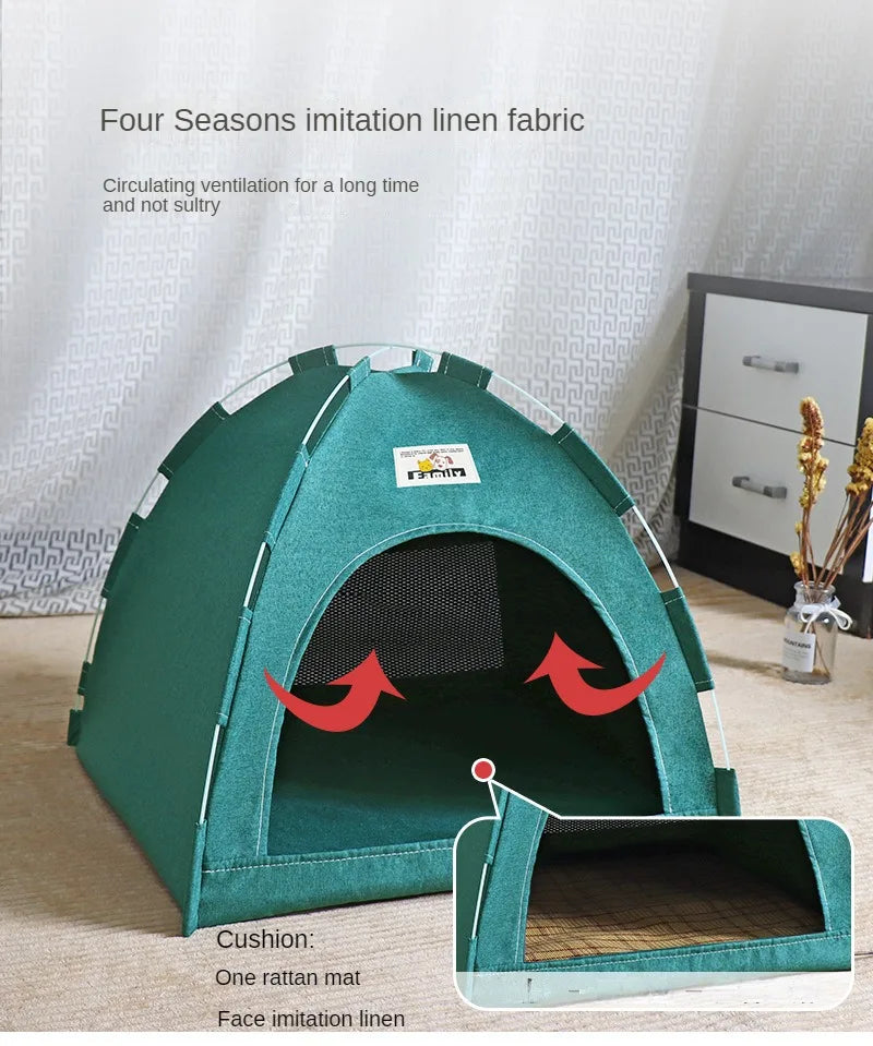 CURAPETS Foldable Pet Tent House Bed