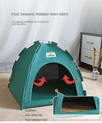 CURAPETS Foldable Pet Tent House Bed