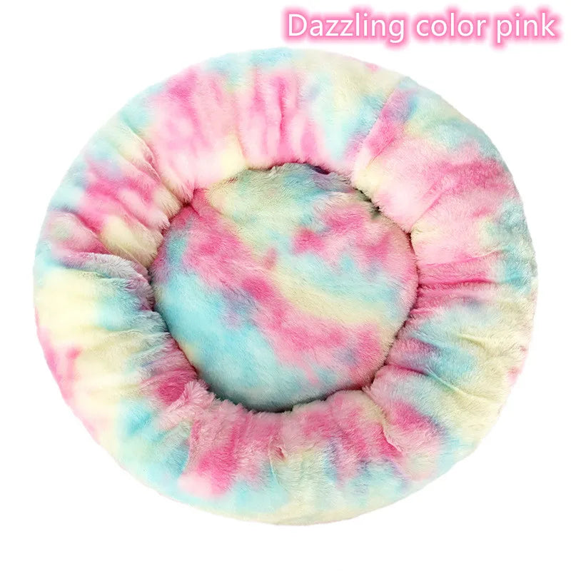 CURAPETS Plush Donut Calming Pet Bed