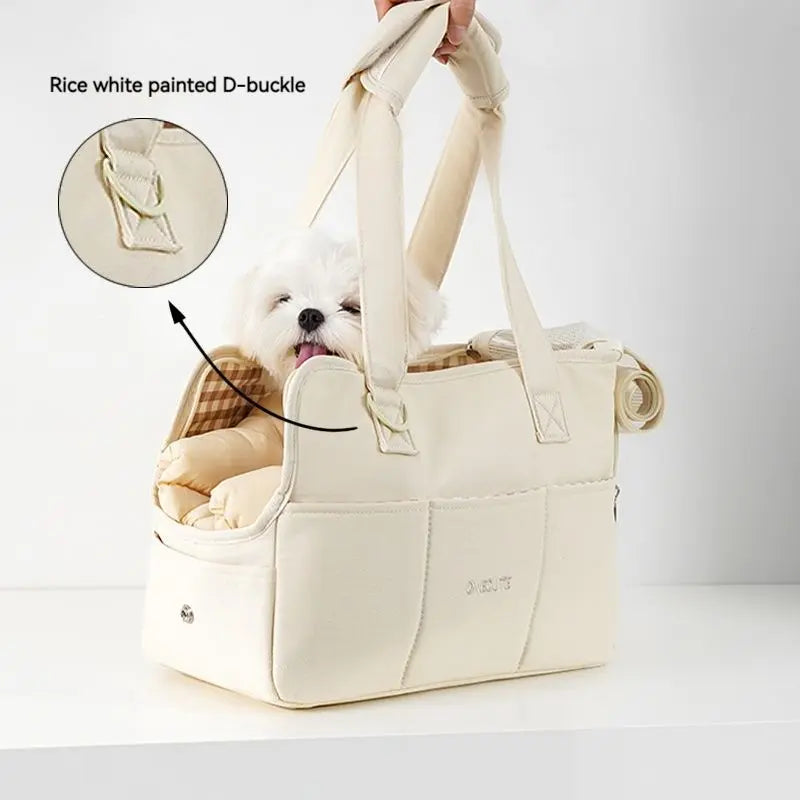 CURAPETS Cozy Cotton Shoulder Pet Carrier