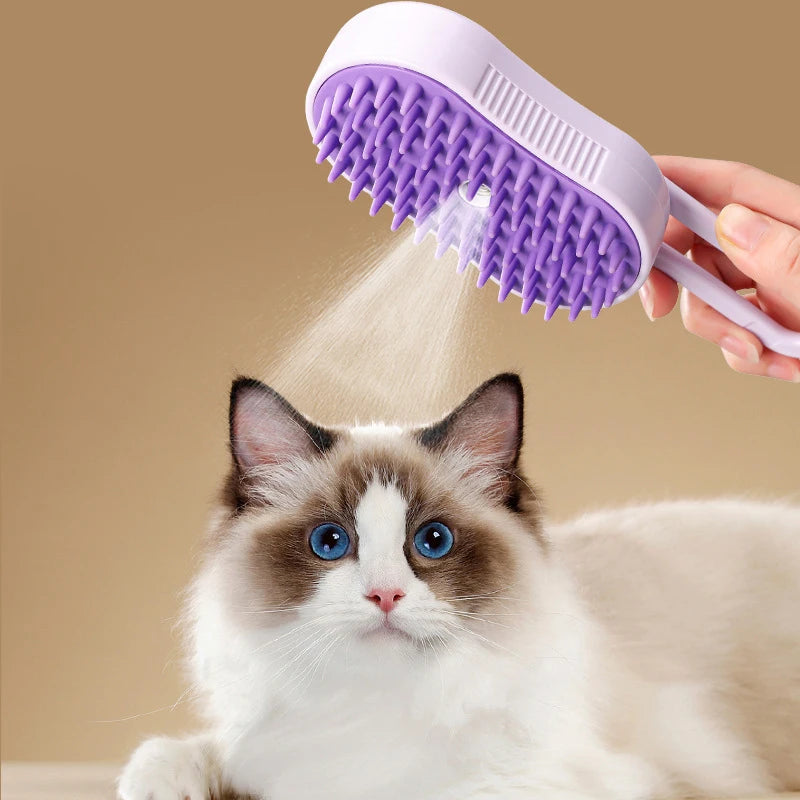 CURAPETS Steamy Electric Grooming Brush