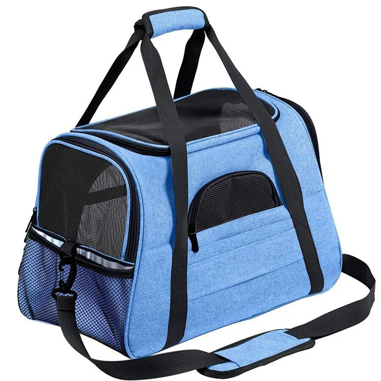 CURAPETS Foldable Mesh Pet Travel Carrier
