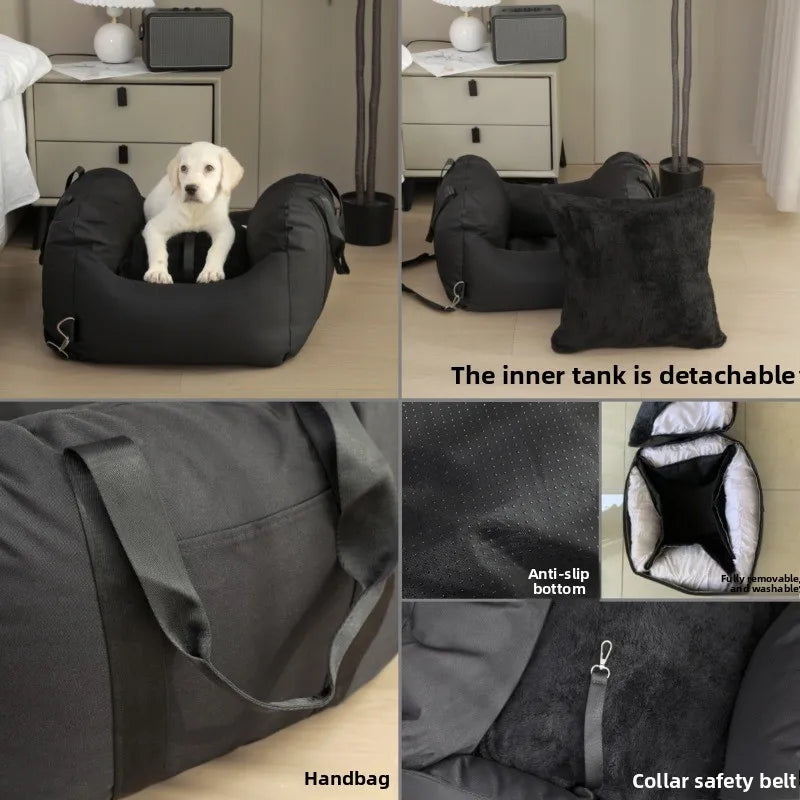 CURAPETS Luxe Travel Dog Car Seat Bed