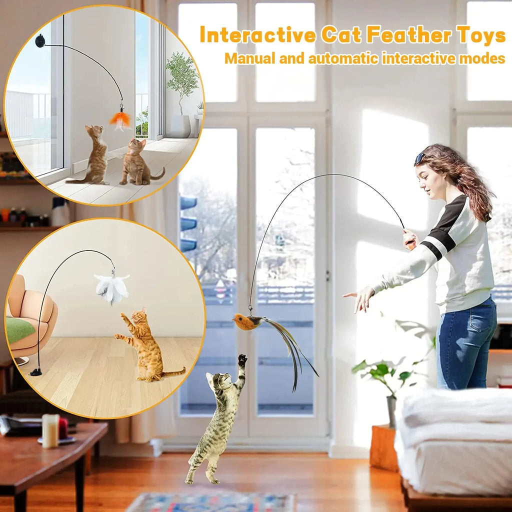 CURAPETS Premium Cat Teaser Wand Toy