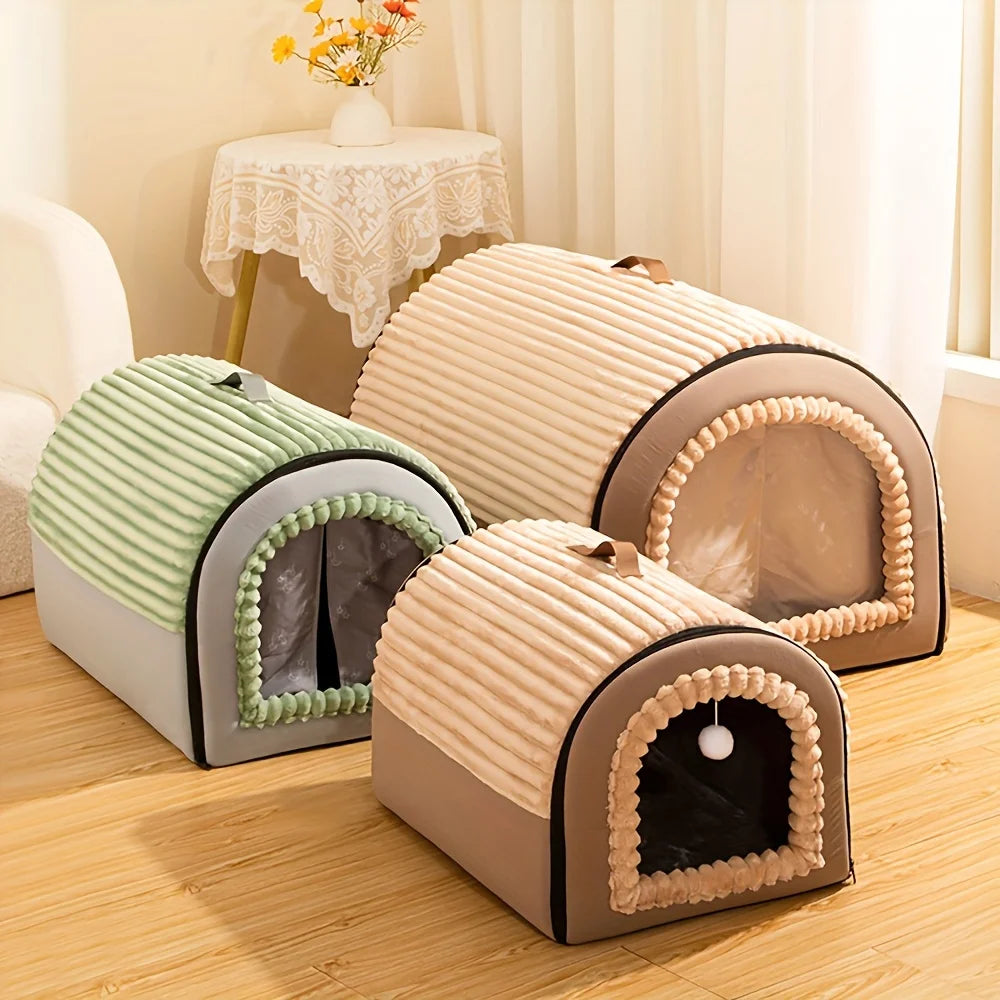 CURAPETS Winter Enclosed Pet Bed House