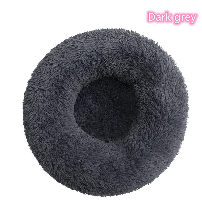 CURAPETS Plush Donut Calming Pet Bed